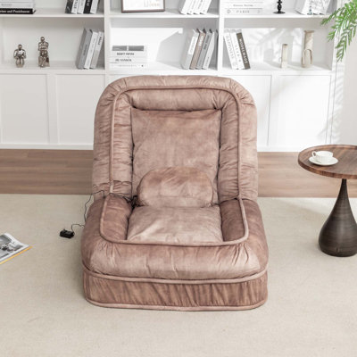 Lit rembourré pour chien pour adultes et animaux de compagnie, avec 5 positions réglables et coussin de massage, canapé de sol avec 2 coussins moelleux