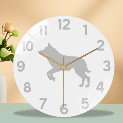 Horloge murale loup 12 po