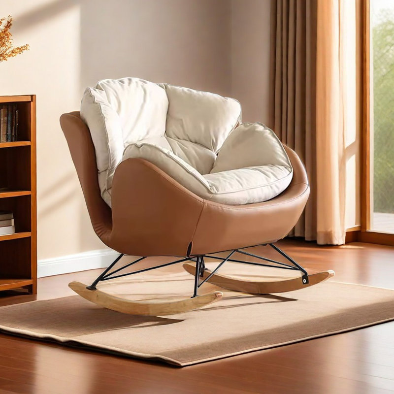Chaise berçante élégante à pétales