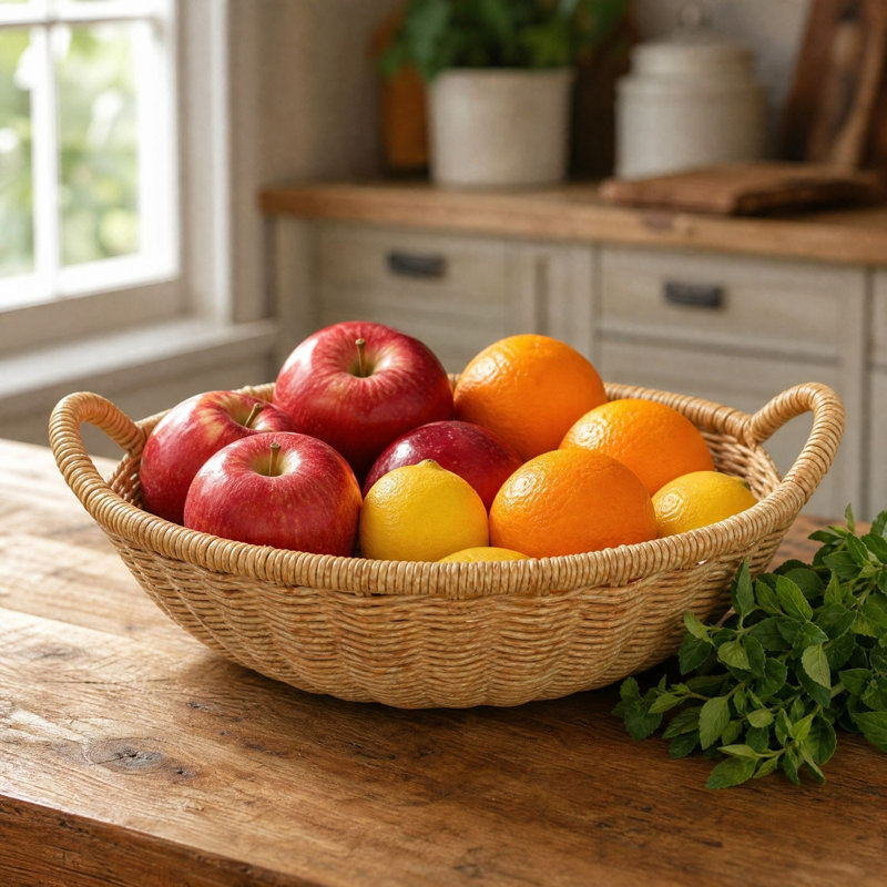 Panier en osier en plastique, panier de rangement idéal pour jetés, couvertures, chambre, salon, buanderie