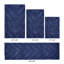 Ensemble de tapis pour salle de bain touffeté à 100% coton 2370 g / m² Hugo avec envers en latex anti-dérapant, certifié OEKO-TEX®, super absorbant et lavable à la machine, bleu marine-348628262-348628252