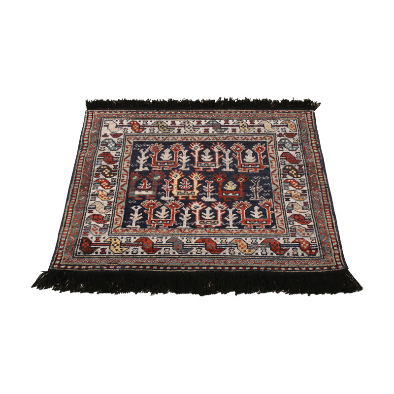 Rug & Kilim’S Classic Rug In Blue And Red Geometric Tribal Pattern, Rectangle 10' x 14'