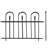 Corsair 30.5'' H x 37.5'' W Steel Decorative Border Fence With Posts