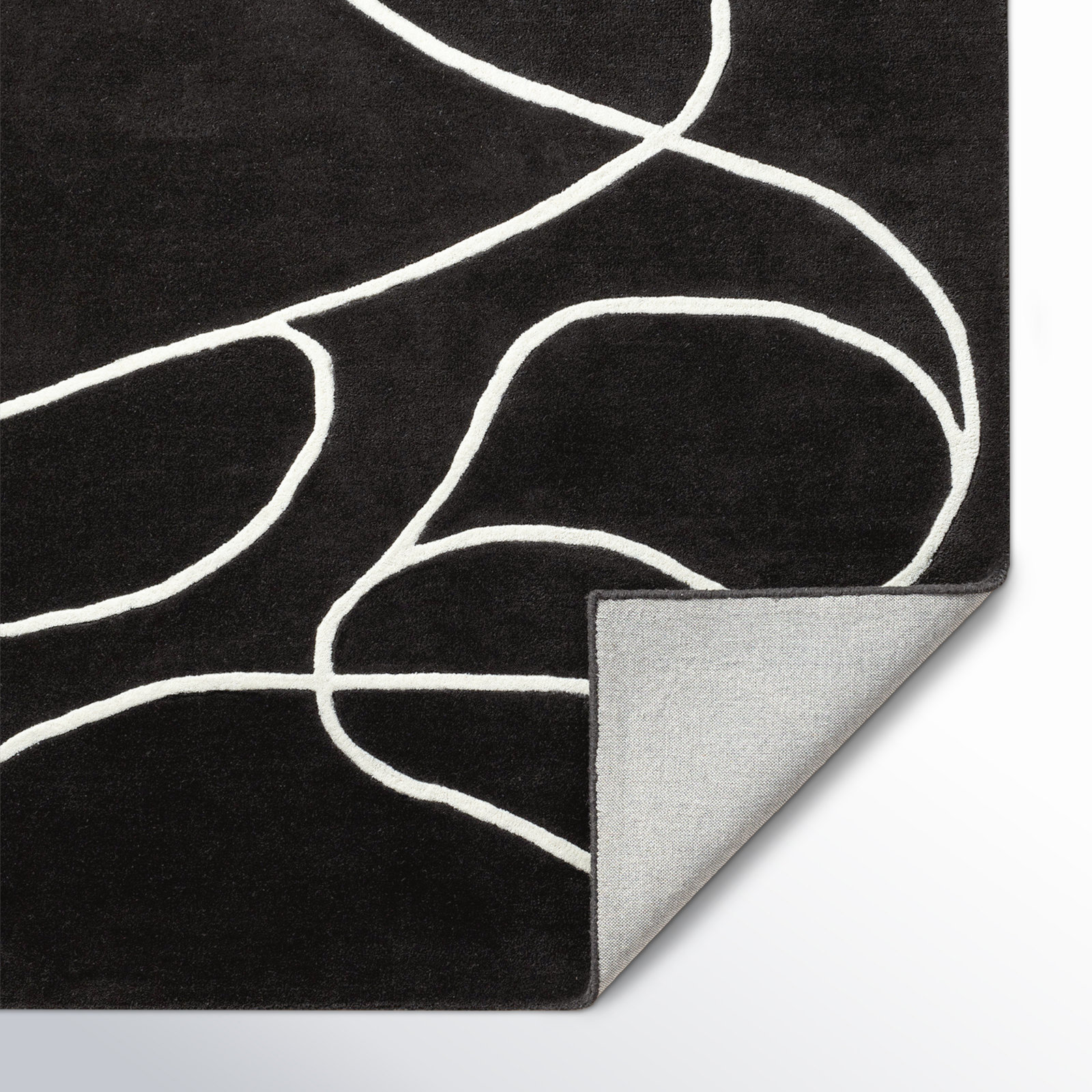 Jason Wu Meander Black Rug, Rectangle 8' x 10'