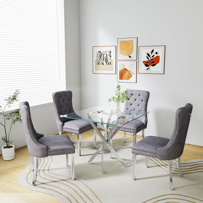 Ensemble repas, 5, Gris/argent, Argent argent