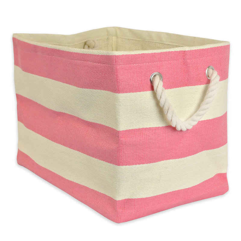 Cube ou bac en tissu Haines, H 12 po x l 12 po x P 17 po, Rose
