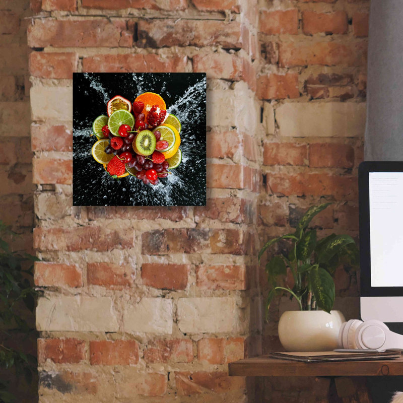 «Fruit Splash III», art mural sur toile, H 12 po x l 12 po x P 0,75 po
