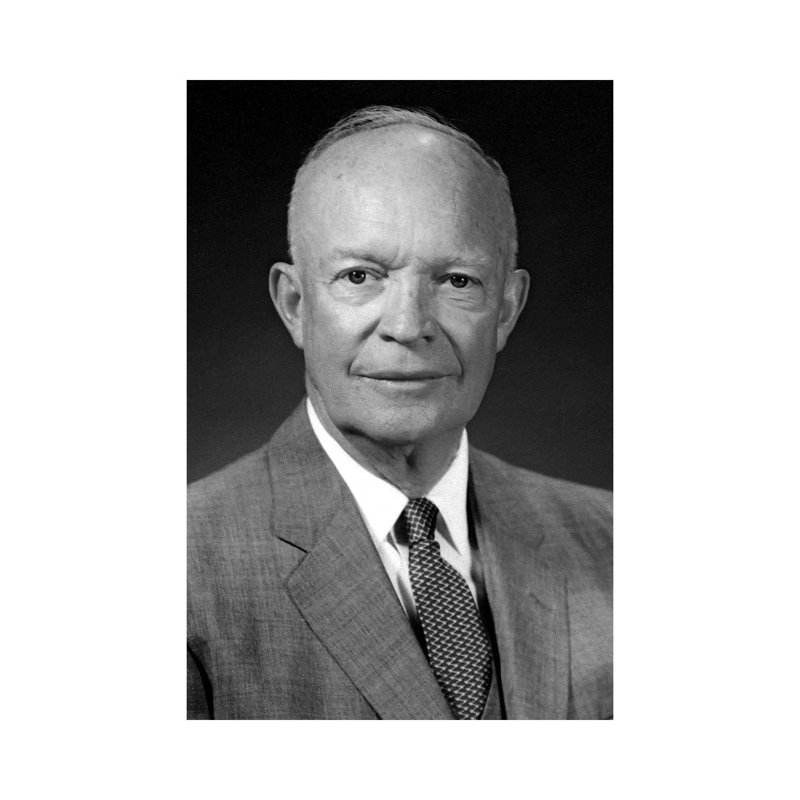 Portrait du président Dwight Eisenhower par John Parrot - Photographie sur toile tendue, H 18 po x l 12 po x P 1,5 po