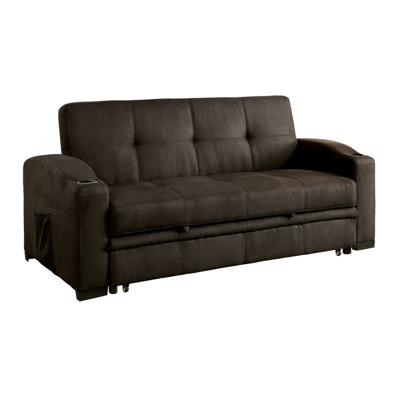 Full / Double 75'' Upholstered Tufted Convertible Sofa