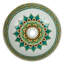 16" Round Artistic Ceramic Vessel Sink – Glossy Above-Counter Basin with Hand-Inspired Printed Pattern