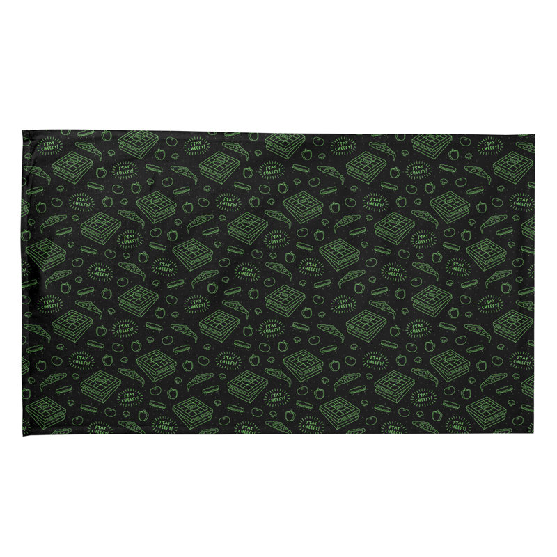 Mcguinness Tea Towel Kitchen Towel, Cotton Twill, Green