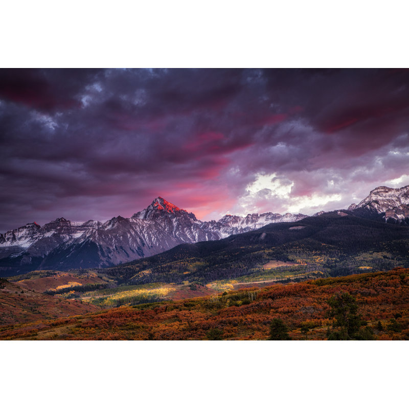 Purple Glow At Sunset - Wrapped Canvas Print, 30cm H x 46cm W