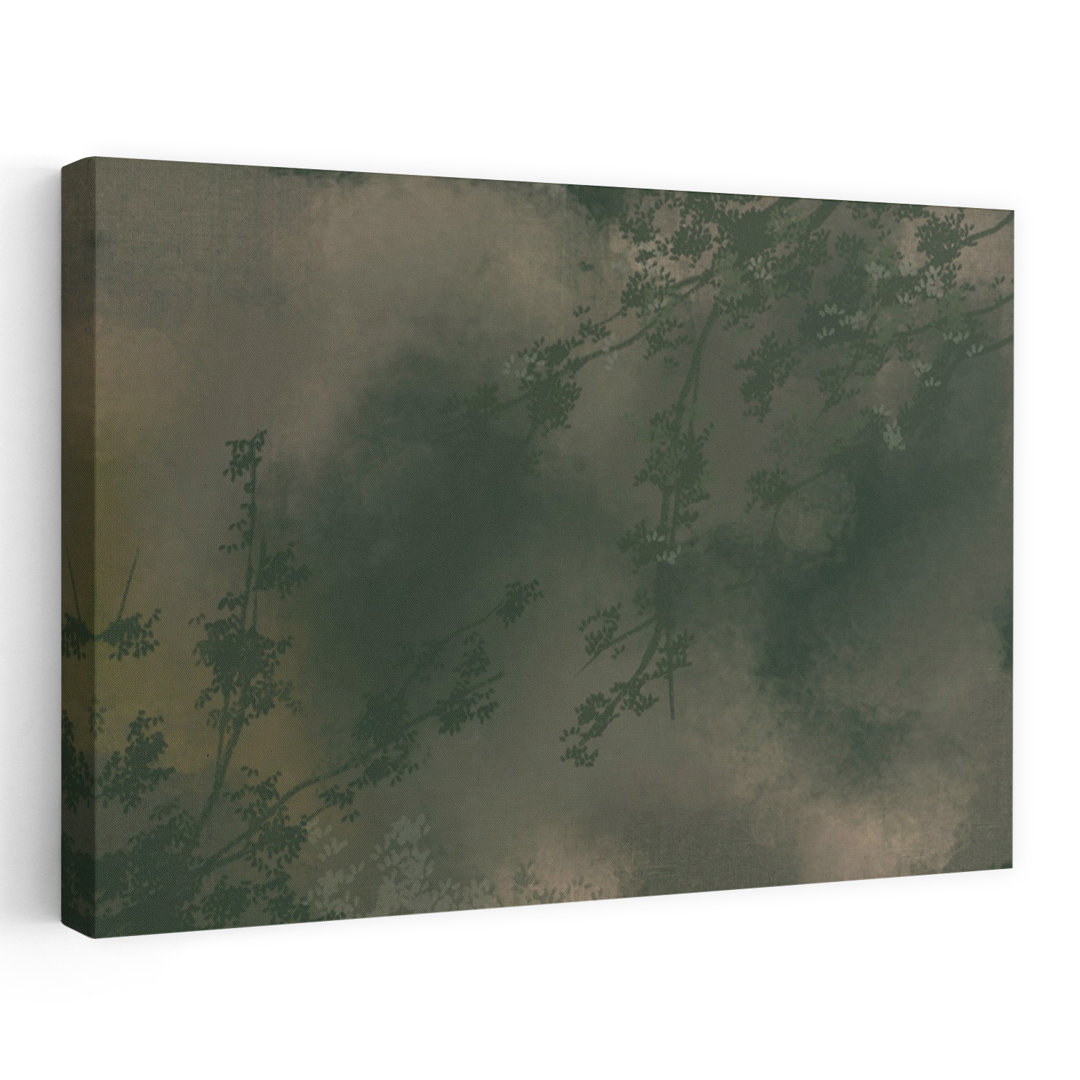 Moonlit Misty Forest Mystical Serene Tranquil Forest Landscape Wall Art Print