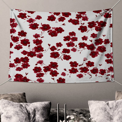 Flowers Wall Tapestry -  Floral Wall Decor