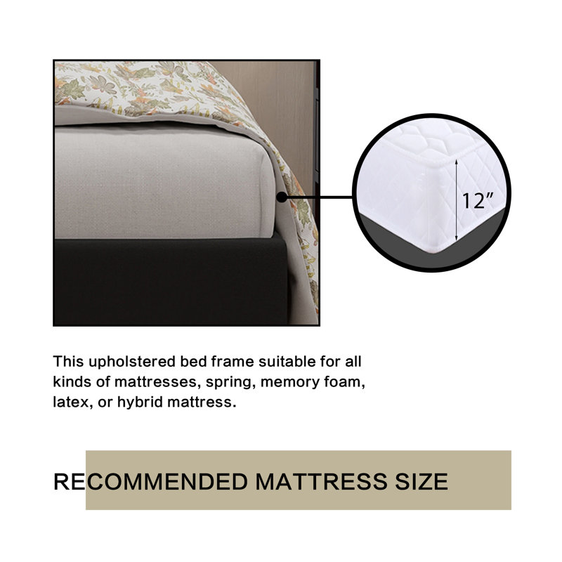 Standard Bed, Black, Full/Double