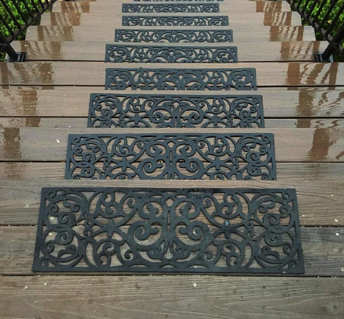 Canora Grey Non-Slip Black Stair Treads, Wayfair