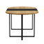 Ensemble de table de salle à manger 9 pièces ovale, plateau de table fixe à deux tons grain de bois et triamine de grain de bois noir avec 8 chaises en cuir de polyuréthane blanc, ensemble de table de cuisine moderne pour 8 personnes, idéal pour les réunions de famille