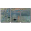 Sunrise par Monet - 3 pièces avec cadre flottant-1701868233-1701868232