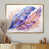 Toile avec cadre flottant or
