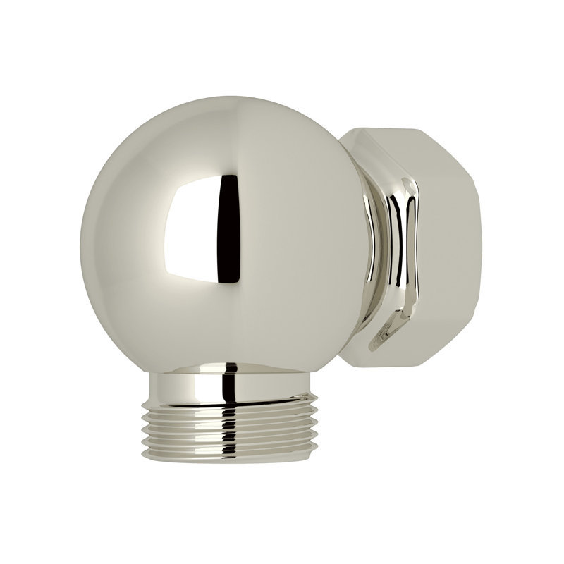 Exposed Shower Valve Outlet And Connector, Polished Nickel