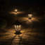 Lampadaire d'extérieur noir en aluminium