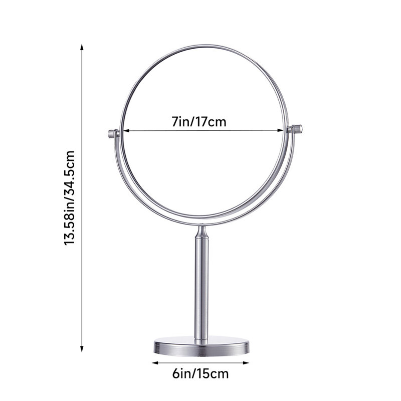 Courtne Aluminum Round Floor Mirror