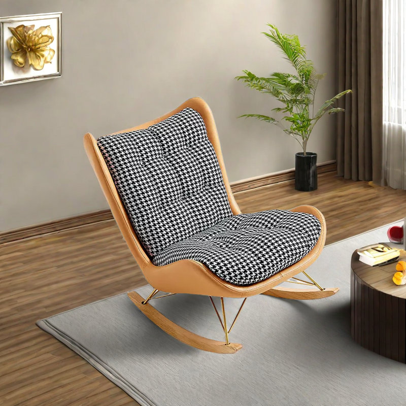 Chaise berçante moderne simple et supérieure, Orange