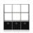 Simplistic 9-Cube Organizer French Oak Grey and Black with Bins Cube Storage Living Room-2115849869