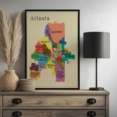 «Atlanta Quartiers Map» par Deny Designs, reproduction d'art