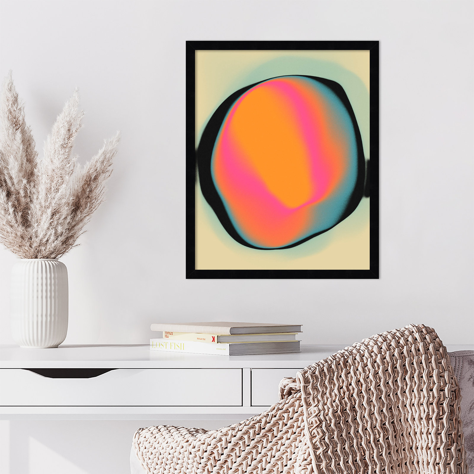 Ghost 2 Print by Jazzberry Blue, Black, 21" H x 17" W x 1" D