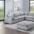 8Pc Modular Sectional Set Corduroy Upholstery Couch 3X Corner Wedge 3X Armless Chairs 2X Ottomans Living Room Furniture