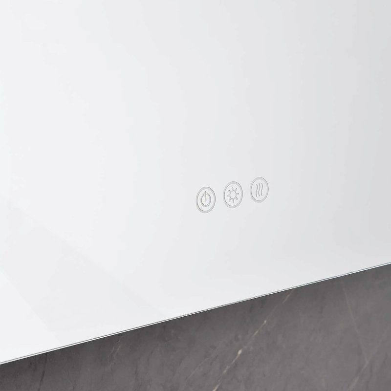 LED Large Rectangular Aluminum Alloy Surface Mount Medicine Cabinet With Mirror