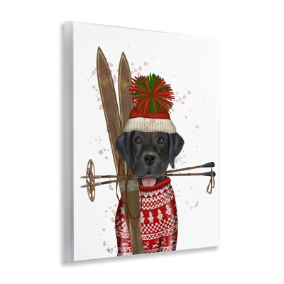 «Black Labrador Skiing» par Fab Funky