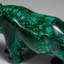 Genuine Polished Malachite Rhino Carving (196.6 Grams)