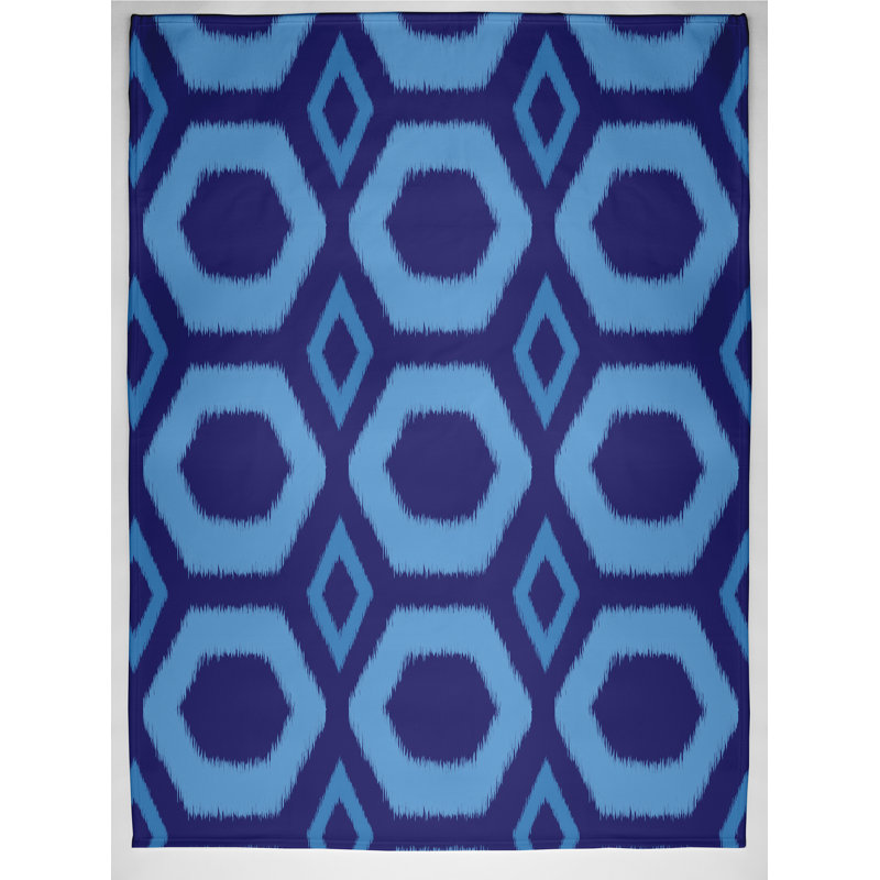 Jessamine Plain Weave / Muslin Throw Blanket, Royal
