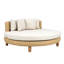 Aurelle Coastal PE Wicker Outdoor Daybed With Water-Repellent Cushions And 4 Pillows