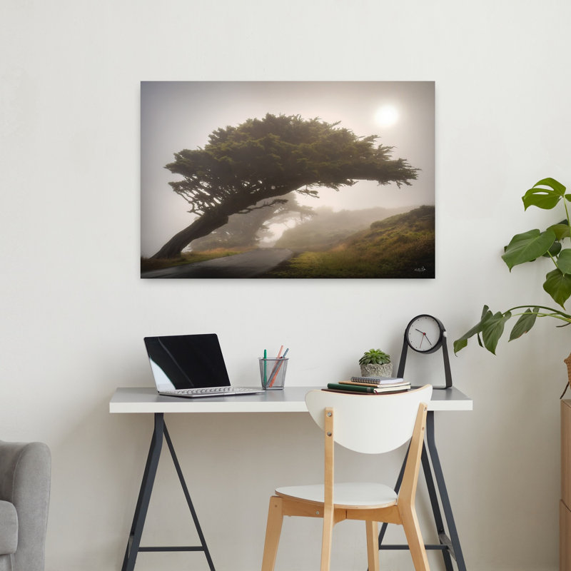 Arbre abstrait, paysage contemporain, H 24 po x l 36 po