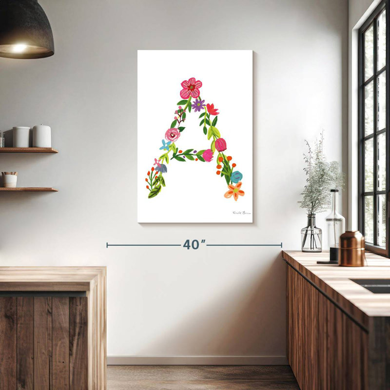 Lettre de l'alphabet floral Keiri I, H 39 po x l 26 po