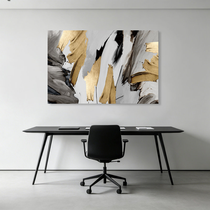 " Framed Canvas Wall Art Decor Painting,PRINTED Gold & Sliver Style Painting For Living Room, Bedroom Decor-Ready To Hang " Painting Print