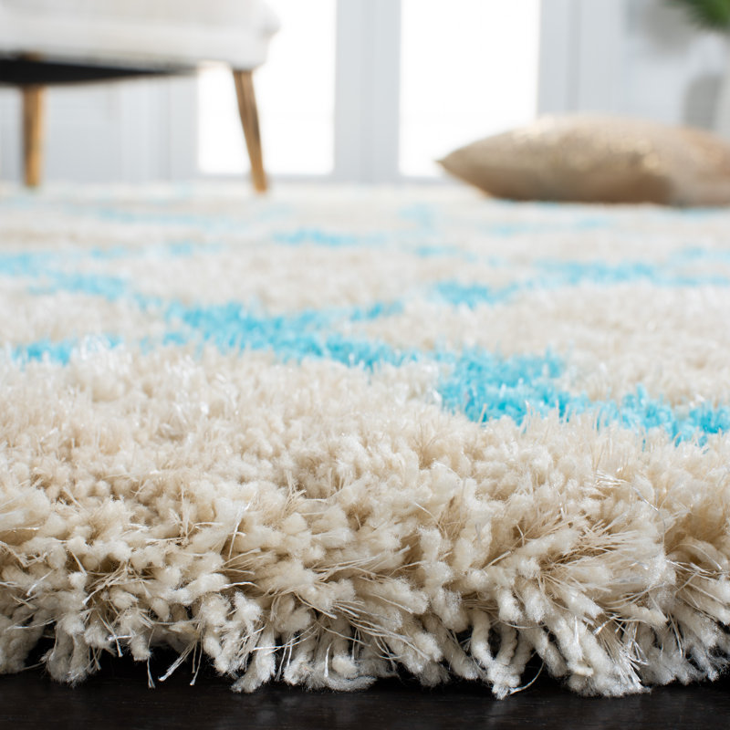 Barcelona Shag Hand Tufted Performance Geometric Rug, Rectangle 8' x 10'