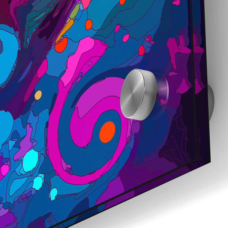«Unicorn» par Dean Russo, art mural en verre acrylique, H 36 po x l 36 po x P 0,2 po