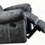 Fauteuil inclinable manuel en velours gris