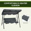 Hermione 3 Seater Swing Chair with Adjustable Canopy, Grey