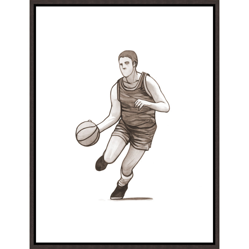Off The Dribble III Painting by David Erickson, 41.75" H x 31.75" W