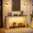 55-Inch Sofa Console Table With LED Lights For Living Room, Hallway, Entrance-295103766