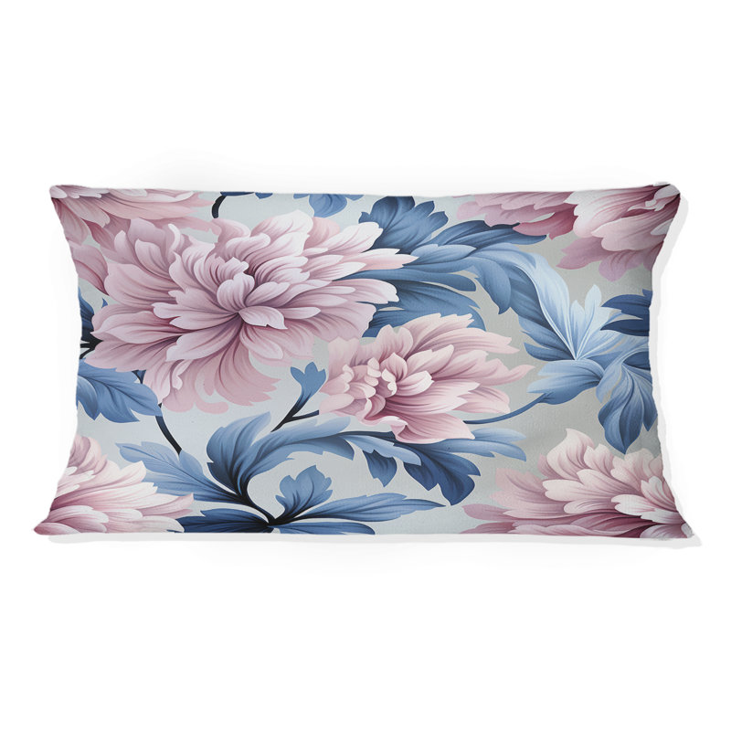 Mauve et rose Royal Damask Treasures - Coussin décoratif abstrait Coral Reef multicolore azur - Coussin