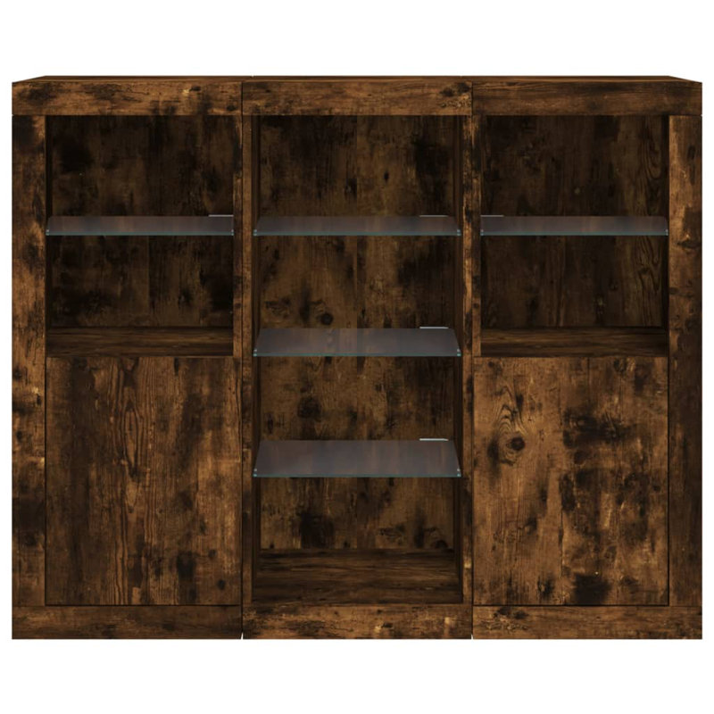 Azsa 123cm Sideboard, Smoked Oak