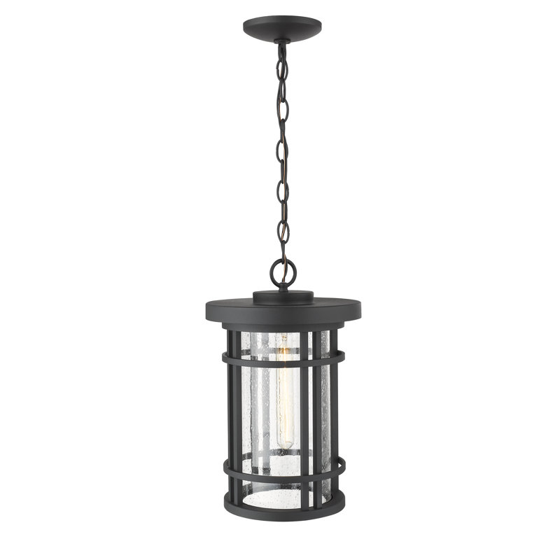 Maag Outdoor Hanging Lantern, Black, 16.25" H x 10" W x 10" D