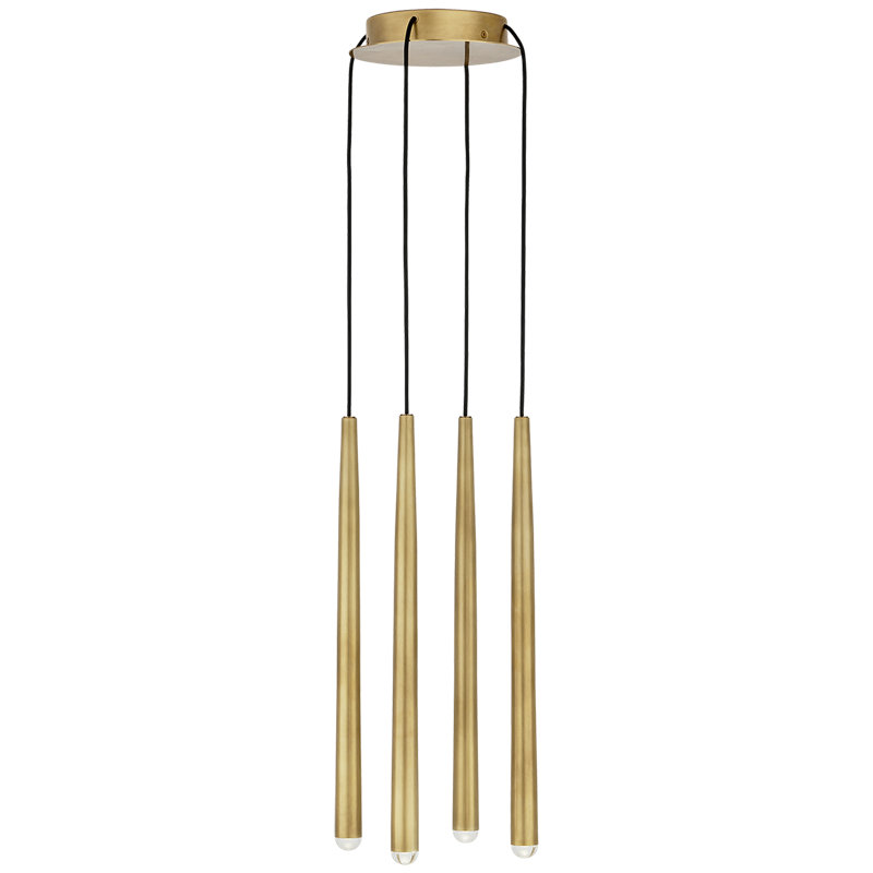 Pylon 4 - Light LED Pendant, Natural Brass