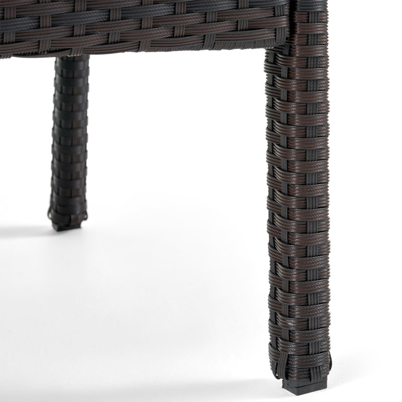 Chaise d'extérieur brun pour club (2), Tanné, Brun